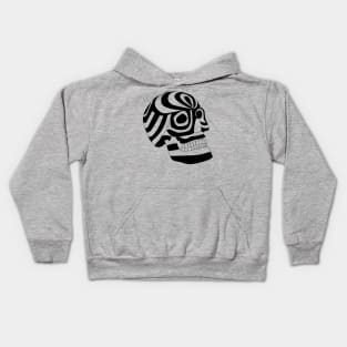 black in blank calavera ecopop tattoo Kids Hoodie